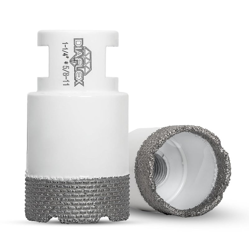 DIAFLEX Premium Brazed Core Bit – 1-1/4" Diamond Hole Saw for Porcelain, Ceramic, Stone, Dekton – 5/8"-11 Thread – Fast Clean Cuts – Vacuum Brazed – Wet or Dry Use - Image 1